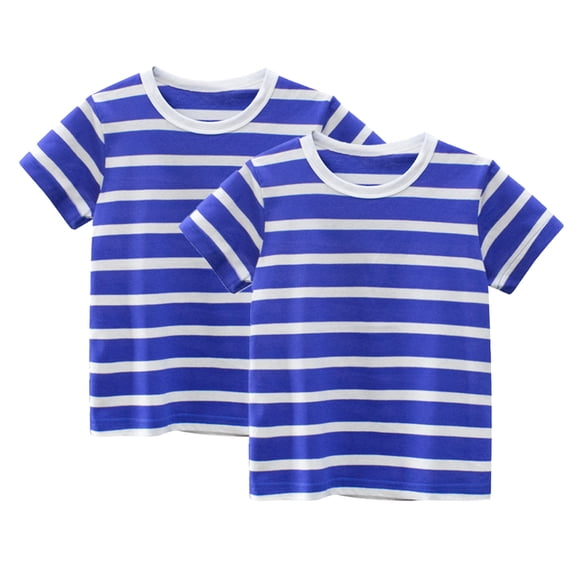 YTDSCS Kids Baby Boys Girls Summer T Shirt Tees Striped Shirt 1-9T Unisex Short Sleeve T Shirt Cotton Casual Short Sleeve Toddler T Tops