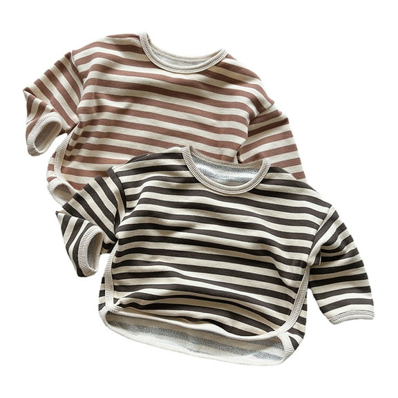 YTDSCS Kids Baby Boys Long Sleeve Undershirt for Toddler Autumn Boys and Girls Feature Long Sleeves T-Shirt Cotton Crew-Neck Top with Wool Bottom T-Shirt for 1-7Y