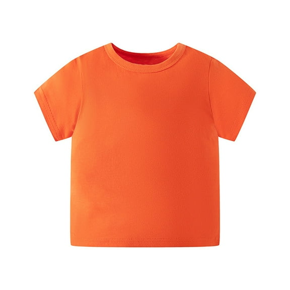 YTDSCS Kids Baby Boys Summer T-Shirt Short Sleeve TShirt Tee Soft Solid Color Tees for 1-8Y