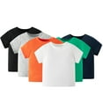 thumbnail image 1 of YTDSCS Kids Baby Boys Summer T-Shirt Short Sleeve TShirt Tee Soft Solid Color Tees for 1-8Y, 1 of 8
