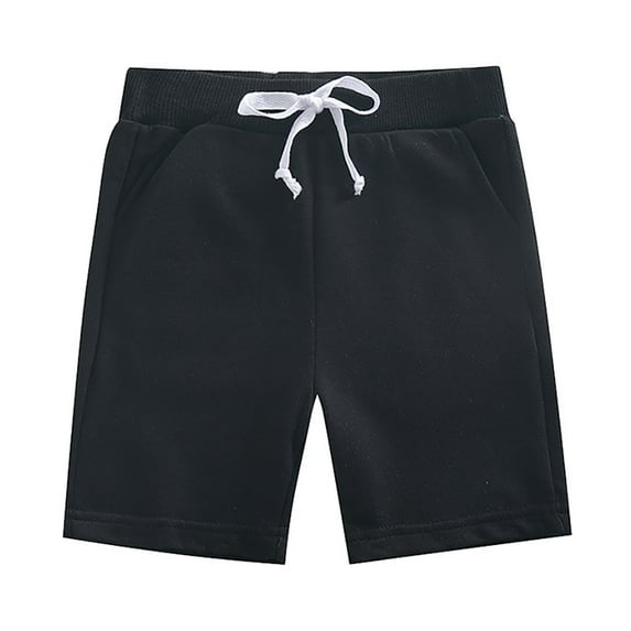 YTDSCS Kids Baby Girls Boys Cotton Jogger Shorts for 1-9 Years Summer Elastic Waist Shorts Solid Color Five Pants with Pockets for Unisex