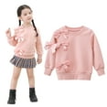 thumbnail image 1 of YTDSCS Kids Baby Girls Long Sleeve Sweatshirt Toddler Spring Fall Pullover Sweatsuit Bow Comfort Warm Fleece Sweater,Sizes 1-9T, 1 of 7