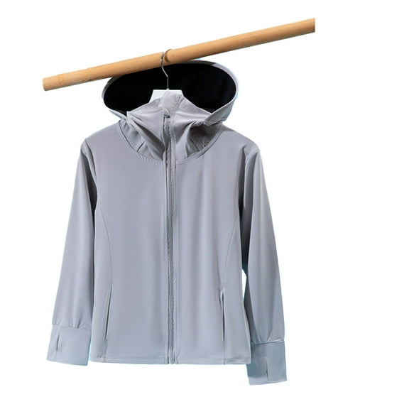 YTDSCS Kids Boys Girls Hooded Sun Protection Jacket for Summer Long Sleeve Toddler Sun Shirt 3-14 Years Youth UPF 50  Rash Protection Guard Solid Colours Sunsuits