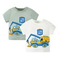 thumbnail image 1 of YTDSCS Kids Boys Summer Short Sleeve T-Shirt for Toddler Baby Cartoon Car Printed Tees Crewneck Cotton Tops for 1-8 Years, 1 of 8
