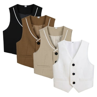 YTDSCS Kids Boys Waistcoat Vest for Baby Spring Vest Double Vest Banquet Formal 2-15Y