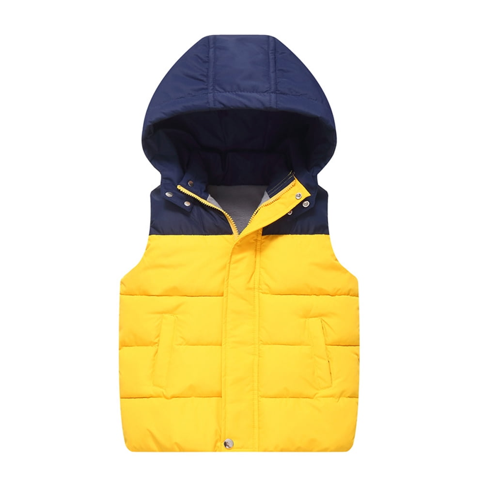 YTDSCS Kids Girl's Boy's Hooded Warm Padded Vest Toddler