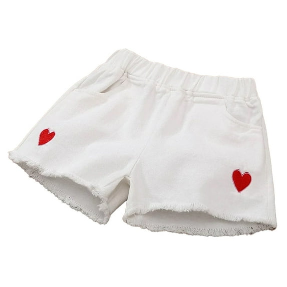 YTDSCS Kids Girls' Shorts Denim Jean Shorts Shorts 4-16T Little&Big Summer Activities Elastic Jeans