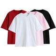 thumbnail image 1 of YTDSCS Toddler Boys Girls Short Sleeve T Shirts 3-14 Year Unisex Summer Crewneck Solid Color Tees Casual Cotton T-Shirt Tops Clothes for Kids Teenagers, 1 of 8