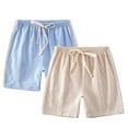 thumbnail image 1 of YTDSCS Kids Teen Shorts Pants for Boys Girls,Baby Summer Cotton Sports Jogger Short Active Athletic Short Solid Color Hemp Loose Casual Sweatpants,Size 2-13Years, 1 of 8