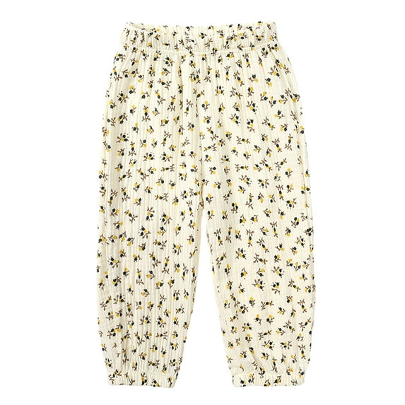 YTDSCS Kids Toddler Baby Boys Girls Spring Summer Sweatpants Unisex Kid Jogger Pants Athletic Pants Elastic Floral Trousers Loose Long Pants,Size 1-8T