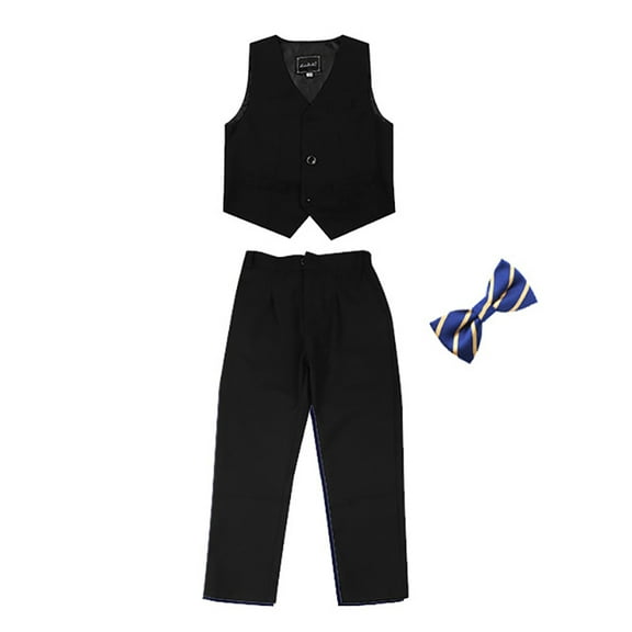 YTDSCS Kids Toddler Boys 3PCS Formal Dresswear Suit Set Youth Suit Jacket Dress Pants Bowtie Fall Winter Gentleman Dress Outfit 5-16 Years