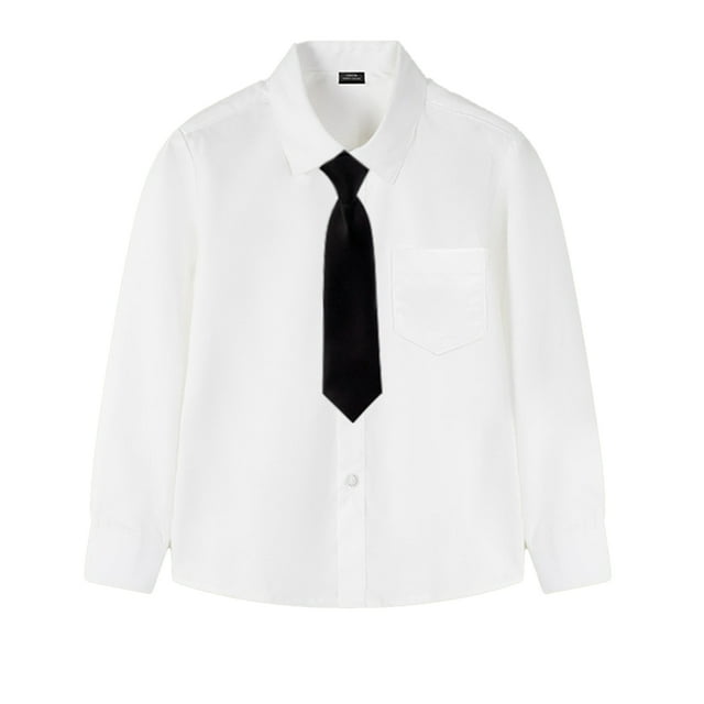 YTDSCS Kids Toddler Boys Dress Shirts White Dress 316 Years Youth Long