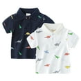 thumbnail image 1 of YTDSCS Kids Toddler Boys Short Sleeve T Shirt Cartoon Print Summer Polo Shirts Cotton Fashion Casual Tops for 1-6 Years, 1 of 8