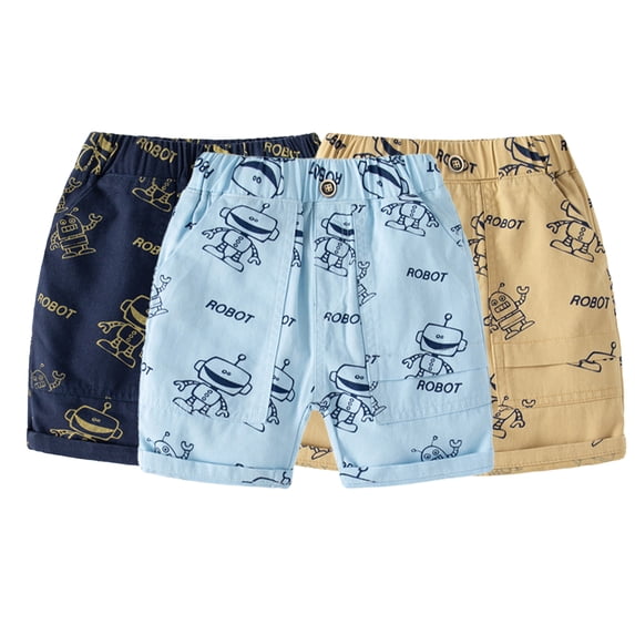 YTDSCS Kids Toddler Boys Shorts Baby Summer Casual Cotton Shorts Cartoon Printed Five Pants for 1-8 Years