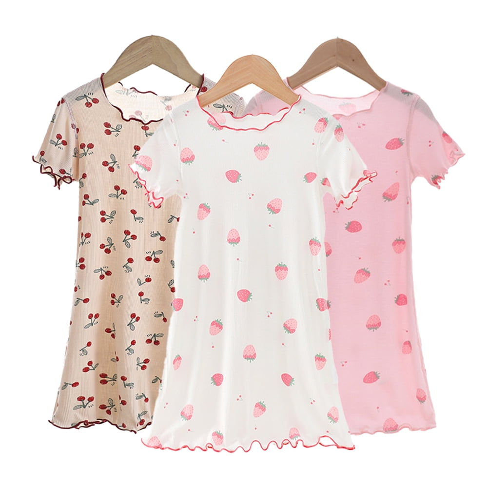 YTDSCS Kids Toddler Girls Nightgown Pajamas Cotton Dresses Sleepwear