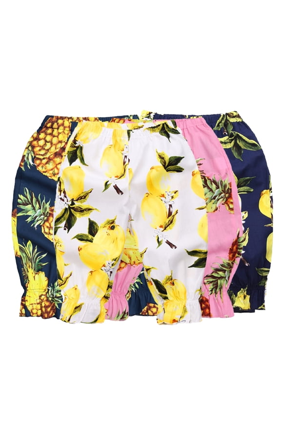 Kids Toddler Girls Summer Sports Pants for Girls,Baby Floral Casual Seven Points Pants Little Girls New Casual Cartoon Print Creative Pants for 1-9 Years