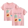 thumbnail image 1 of YTDSCS Kids Toddler Girls Summer T-Shirt Tops Baby Short Sleeve Tees Cartoon Print Crewneck Shirt Little Girls Cotton Shirts Baby Loose Soft Tshirt for 2-8 Years, 1 of 8