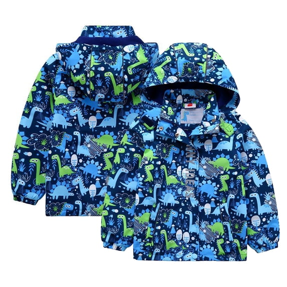 YTDSCS Kids Toddler Hooded Rain Jackets for Boys Girls 3-10Y Baby Lightweight Waterproof Hooded Raincoats Windbreakers Medium Length Fashionable Windbreakers Coat Outwear