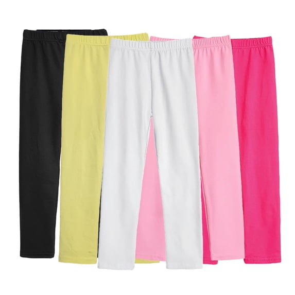 YTDSCS Kids Toddler Legging Trousers for Girls,Baby Tight Stretch Snug Fitting Long Pant Leggings Active Leggings Solid Color Soft Comfortable Pants for 2-10 Years