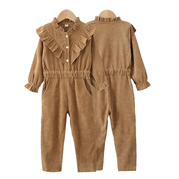 YTDSCS Kids Toddler Spring Fall for Boys Girls,Baby Romper Summer Long Sleeve Button Jumpsuit Spring Autumn 1-7T Kids Pants Boys Girls