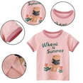 thumbnail image 1 of YTDSCS Kids Toddler Summer T-Shirt for Girls,Little Girls Cotton Shirts Casual Round Neck Tshirt Baby Short Sleeve Crewneck Tops Cartoon Print Tees for 2-8 Years, 1 of 9