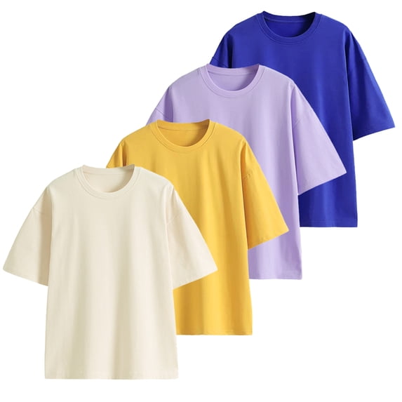 YTDSCS Kids Toddler Teen Boys Girls Summer T-Shirt 3-14Y Baby Boys Girls Short Sleeve Cotton Tees Crewneck Boys Girls T-Shirts Solid Loose Tee Shirt