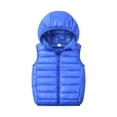 thumbnail image 1 of YTDSCS Kids Toddler down Cotton Vest for Boys Girls Fall Winter Puffy Hooded Waistcoat Teen Zipper up Light Sleeveless Jacket 4-15 Years, 1 of 9