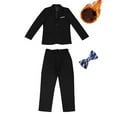 thumbnail image 1 of YTDSCS Kids Youth Boys Suits Slim Fit Dress Outfit 3PCS Toddler Fleece Gentleman Dress Set Suit Jacket + Pants + Bowtie Fall Winter Flower Girl Formal Suits for 5-16 Years, 1 of 8