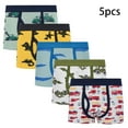 thumbnail image 1 of YTDSCS Little Boys Soft Cotton Underwear for Baby Toddler Kids Boxer Briefs Shorts Dinosaur Cartoon Four Corners Shorts 5pack Size 2-12, 1 of 6