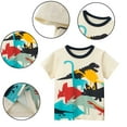 thumbnail image 1 of YTDSCS Little Boys Summer T-Shirts Tops 1-9T Toddler Kids Boys Short Sleeve T-Shirts Dinosaur Tees Tops Baby Boys Cartoon Short T-Shirt Crew Neck Shirt Soft Cotton Tees, 1 of 7