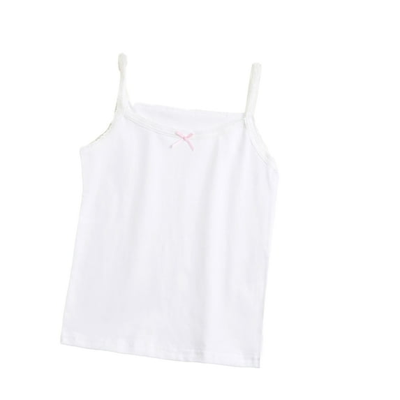YTDSCS Little Girls Vest Tees Undershirts Sleeveless Top Girls Cotton Tops for Kids Baby 3-8T