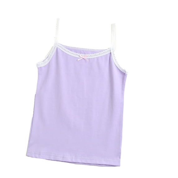 YTDSCS Little Girls Vest Tees Undershirts Sleeveless Top Girls Cotton Tops for Kids Baby 3-8T