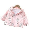 thumbnail image 1 of YTDSCS Kids Girls Jacket Spring Summer Hoodie Toddler Baby Cartoon Print Outerwear Sunscreen Breathable Coats for 3-8Y, 1 of 7