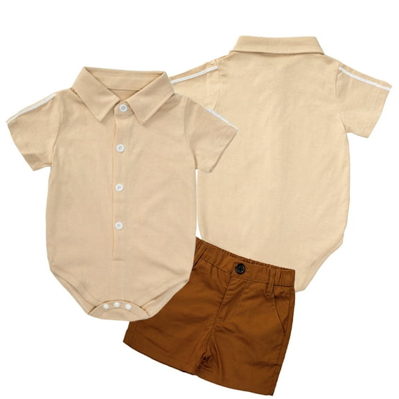 YTDSCS Newborn Baby Short Sleeve Shirt Outfit Set for Boys Girls,1M-24M Toddler Summe Romper Shirt   Shorts Pants Cotton Soft Cute Clothes Outfits