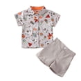 thumbnail image 1 of YTDSCS Toddler Baby Boys Girls 2Pcs Print Shirt Set 2M-5Y Kids Summer Gentleman Clothes Tops Shorts Set Baby Clothes Outfits, 1 of 10