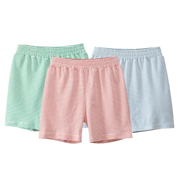 YTDSCS Toddler Baby Boys Girls Summer Shorts 1-10 Years Elastic Waist Striped Casual Shorts Unisex Loose Soft Shorts Home Pants for Kids