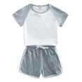 thumbnail image 1 of YTDSCS Toddler Baby Boys Girls Summer T-Shirt Set 2-9T Cotton Summer Crew Neck Short Sleeve Tees and Short Set, 1 of 7