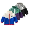 thumbnail image 1 of YTDSCS Toddler Baby Boys Jackets Summer Jacket Lightweight Jacket Olour Blocking Coatsoutwear Size 1-8T, 1 of 8