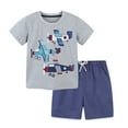 thumbnail image 1 of YTDSCS Toddler Boys Clothes Kids Cartoon Cotton Summer Short Sleeve T-Shirt and Shorts Baby 2Pcs Outfit Set 2-8Year, 1 of 9