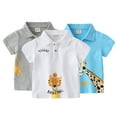 thumbnail image 1 of YTDSCS Toddler Boys Short Sleeve T Shirt for Kids Cartoon Graphic Summer Tops Baby Cotton Lapel Casual Polo Tee Shirts 1-6T, 1 of 9