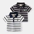 thumbnail image 1 of YTDSCS Toddler Boys Striped Shirt 1-8 Years Cotton Lapel T-Shirts Baby Summer Soft Half-Sleeved Tees Tops for Kids, 1 of 9
