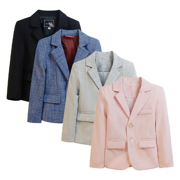YTDSCS Toddler Boys Suit Jacket for Kids Clasp Long Sleeve Speech Host Handsome Children 2-15Y