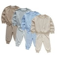 thumbnail image 1 of YTDSCS Toddler Kids Baby Girls Tracksuit Pullovers Outfits Spring Fall Solid Long Sleeve Sweatshirt Tops + Jogger Pants Two-Piece Set Clothes 12 M-9Y, 1 of 9