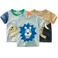thumbnail image 1 of YTDSCS Toddler Kids Boys Cotton T-Shirts Summer Crewneck Pullover Bottoming Tops 2-7 Years Short-Sleeved Tees Shirts for Boys, 1 of 9