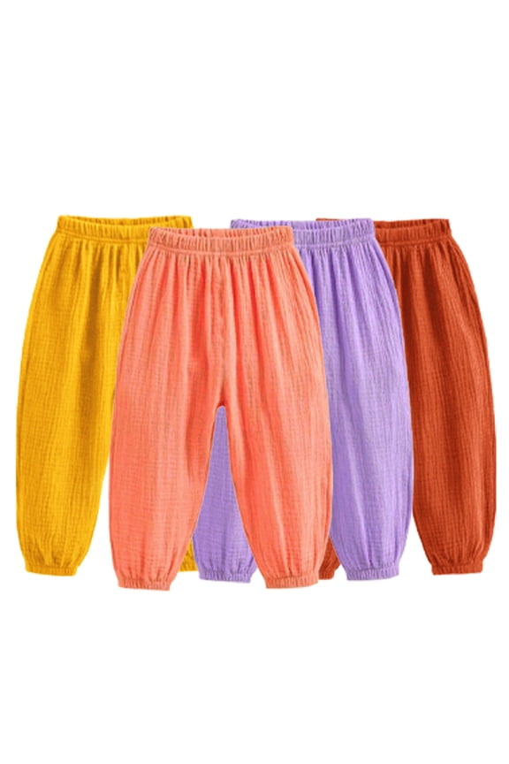 Toddler Kids Boys Girls Casual Pant Baby Summer Comfy Bloomers Pants Light Breathable Lantern Trousers for 1-8 Years