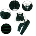 thumbnail image 1 of YTDSCS Toddler Kids Boys Suit 3PCS Outfits for 1-6 Years Baby Long Sleeve Shirt Gold Velvet Vest Jacket Gold Velvet Trousers Gentleman Set, 1 of 9