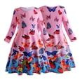 thumbnail image 1 of YTDSCS Toddler Kids Girls Long Sleeve Floral Dress Princess Skirt 3-10Y Baby Pullover Dress Casual Swing Comfortable Pullover Spring Fall Dresses, 1 of 8