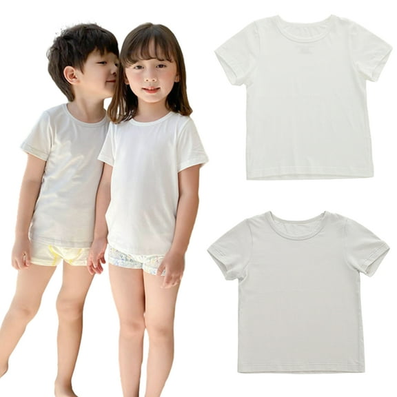 YTDSCS Toddler Kids Girls Tees Shirts 100% Cotton T Shirts Summer Clothes Underwear Soft Breathable Tops for 2-10 Years