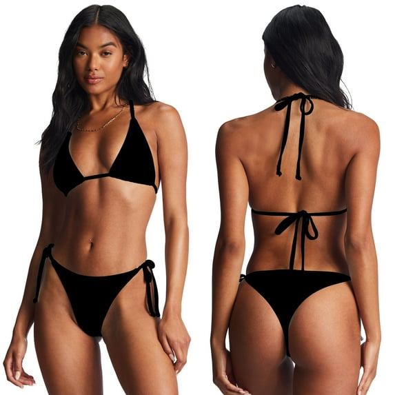 YTDSCS Woman Swimsuits Two-Piece Halter Bikini Set for Girls Bathing Suit Swimwear Coverage Drawstring Bikini Bathing Suit 2 Piece Bathing Suits