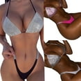 thumbnail image 1 of YTDSCS Women Adjustable Strap Bikini 2PCS Solid Color(S M L Code)beach Triangle Swimwear Bathing Suit Set, 1 of 9